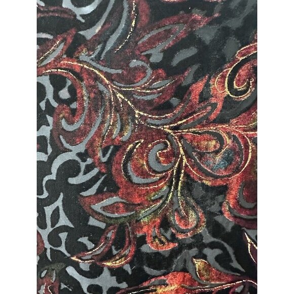 White Stag Womens Button Down Large Black Floral Burnout Velvet Whimsygoth Fairy - Picture 8 of 11